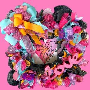 Glitter sparkly square light up wreath